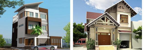 sơn nhà mặt tiền đẹp